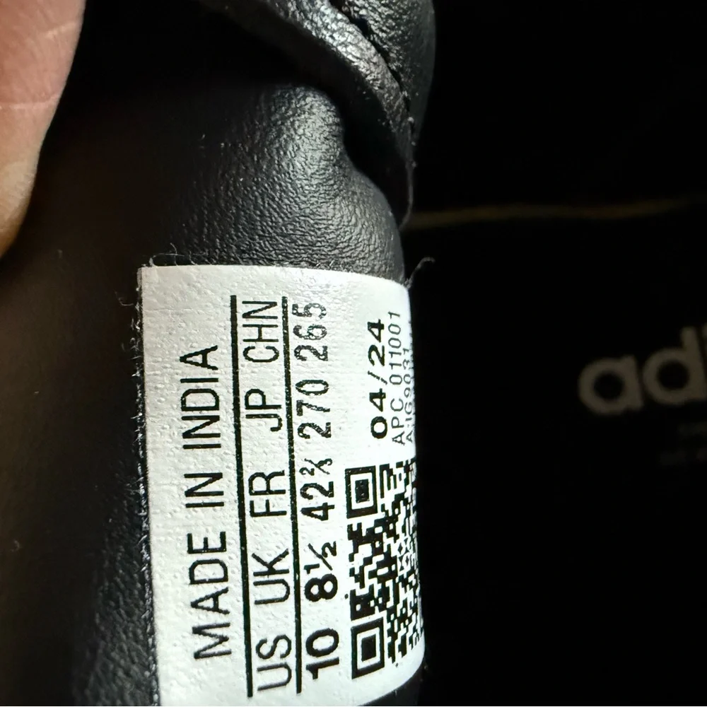 adidas Samba Black with White Stripes Athletic Shoes